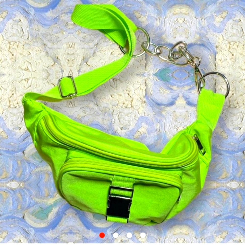 Lime green fanny pack
